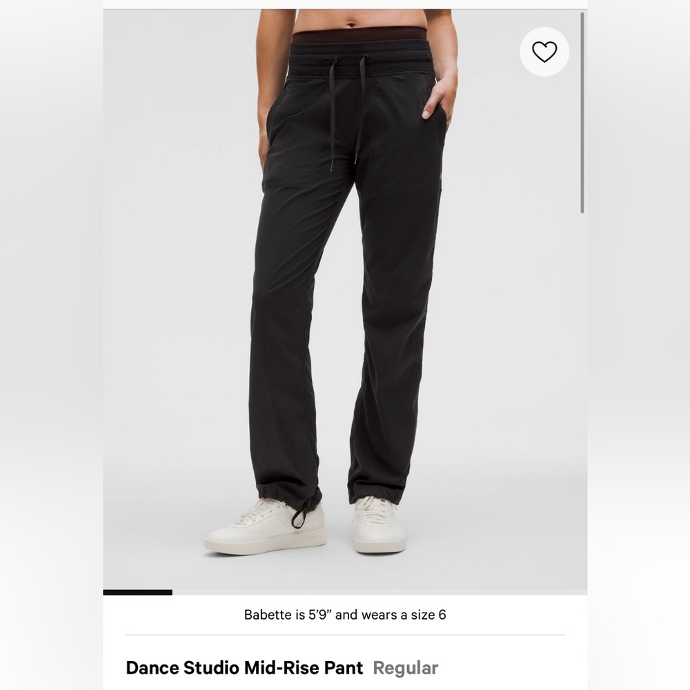 Black Mid-Rise Lulu Dance Pants